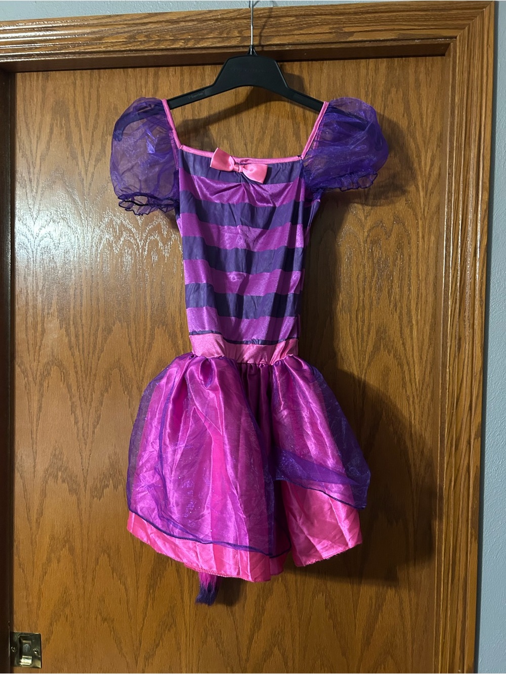 Girls Purple & Pink Striped Tulle Halloween Costume Dress by